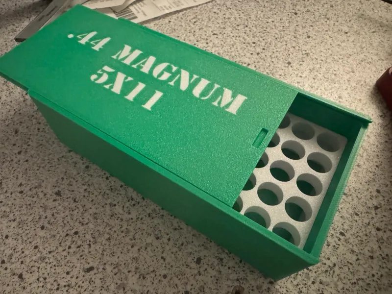.44 Magmum ammo box sliding lid