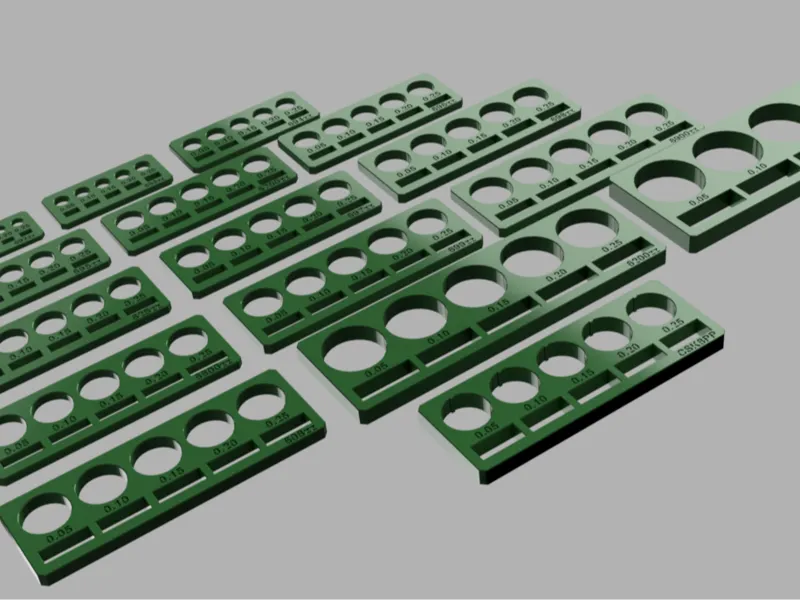 Ball bearing tolerance templates