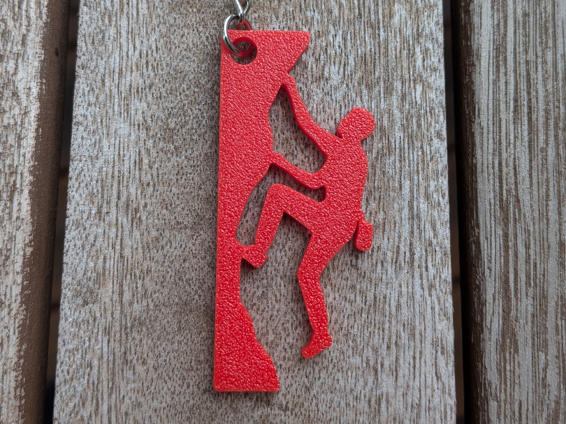 Rock Climber Keychain & Wall Profile