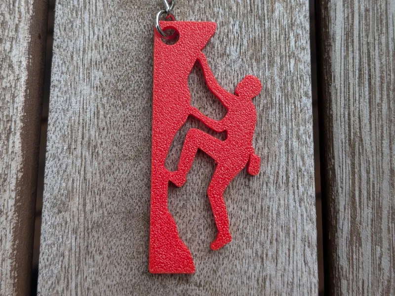 Rock Climber Keychain & Wall Profile