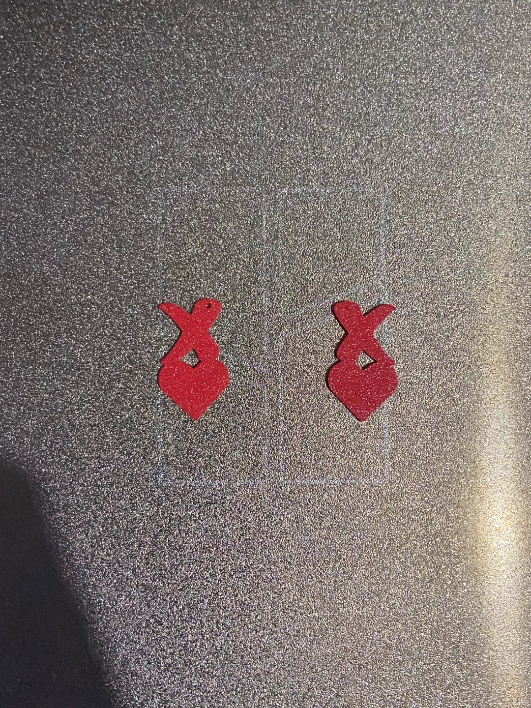 x heart earrings view 2