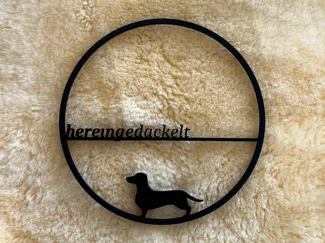 "hereingedackelt" – Wandring - Dachshund Door Sign
