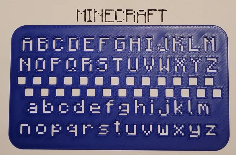 Minecraft Alphabet Stencil