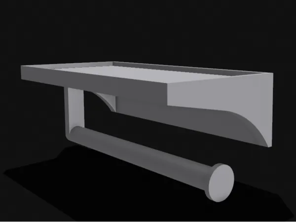 Étagère minimaliste pour rouleau d'essuie-tout