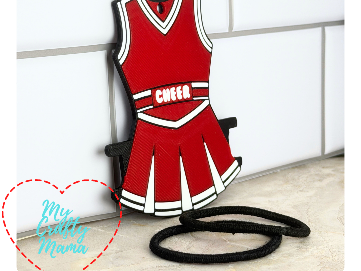 Cheer Outfit Hair Tie Holder Key chain - 1