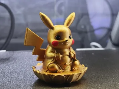 Golden Buddha Pikachu Pokemon