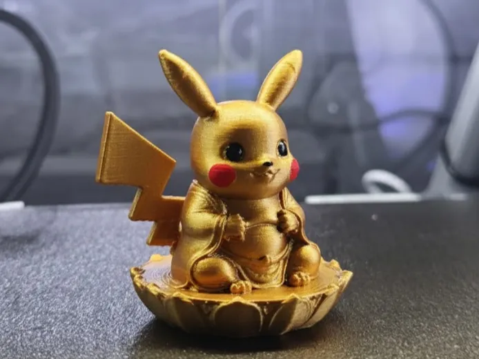 Golden Buddha Pikachu Pokemon
