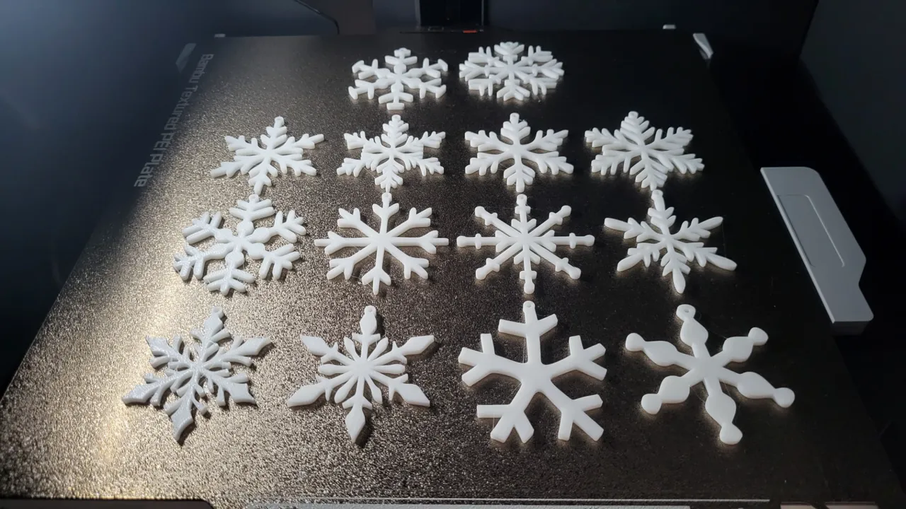 Snowflakes for christmas tree decoration view 2