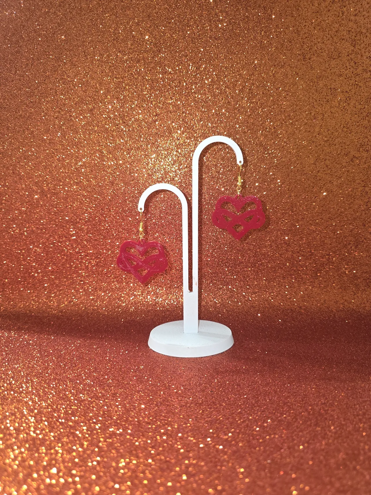 Heart infinity love earrings view 3