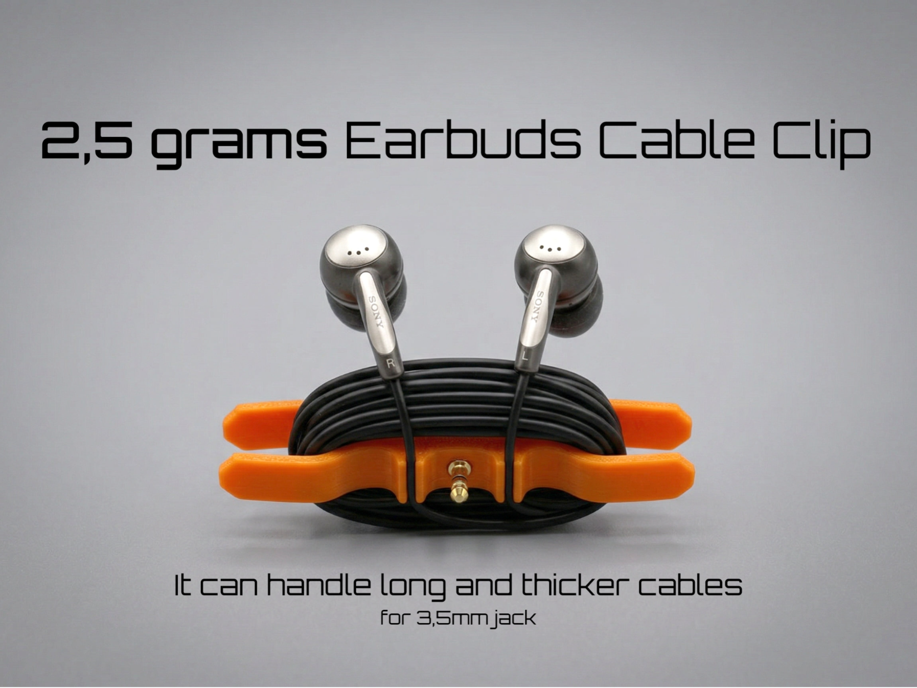 2,5 grams Earbuds Cable Clip
