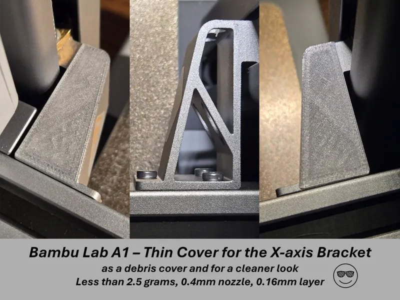 A1 X-axis Bracket Thin Cover