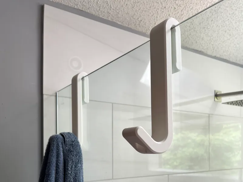 Towel Hook for Shower Glass Wall (3/8")