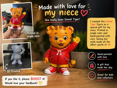 Daniel Tiger Figure – Handmade Gift for My Niece