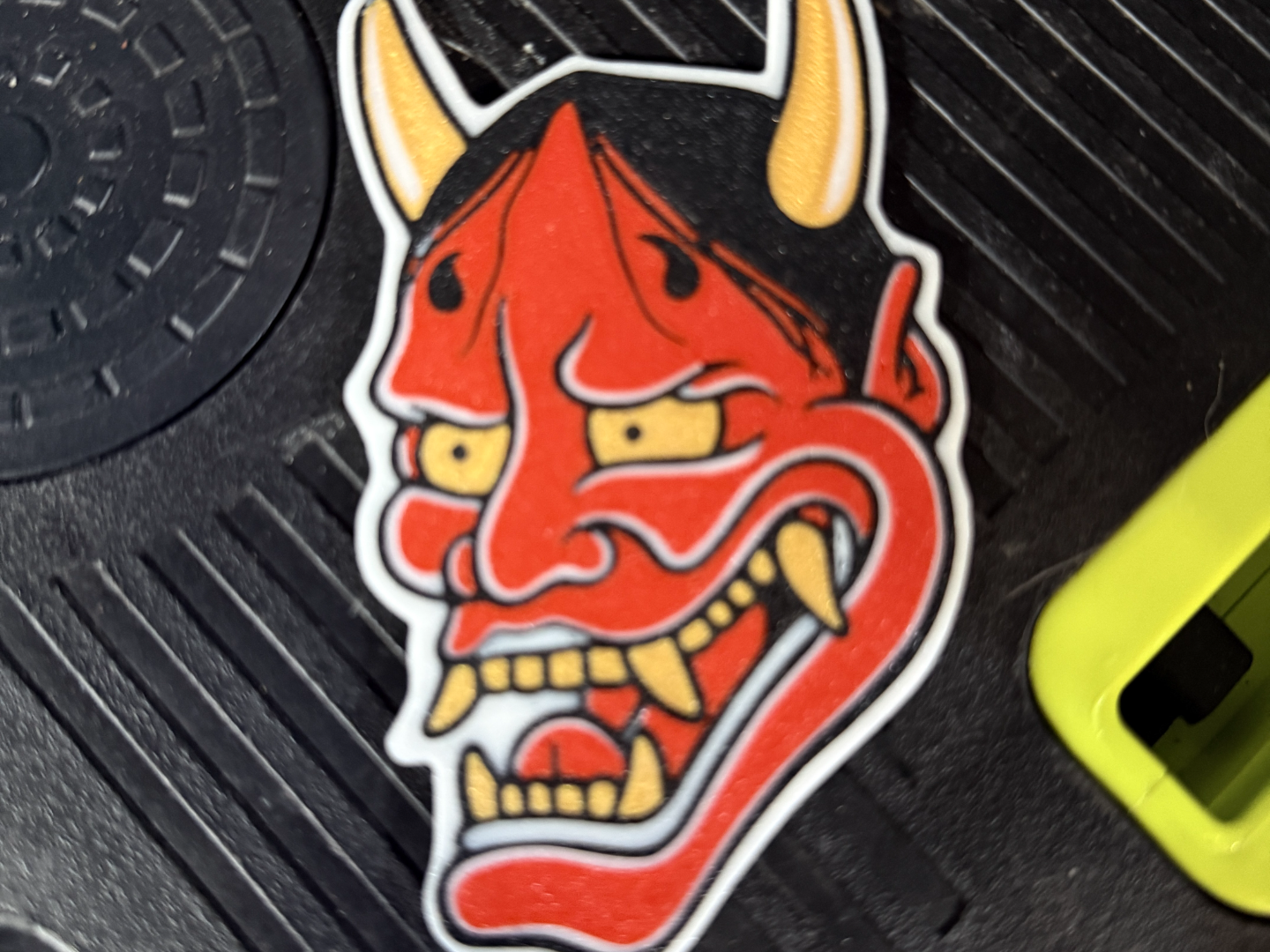 Oni Mask Keychain – Easy Print, Face-Down .