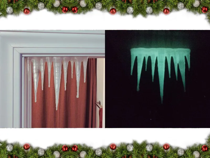 Christmas doorway icicle decoration