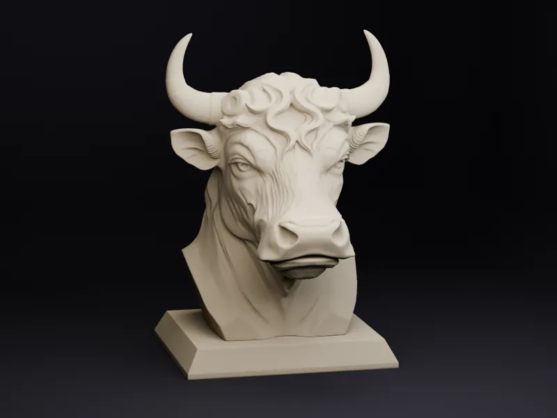 Bull Head Sculpture