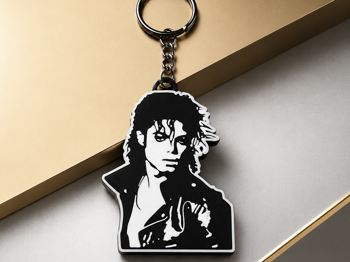 Michael Jackson inspired keychain
