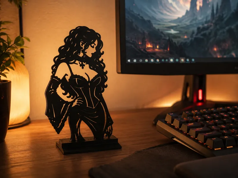Gothic Girl Desk Decoration