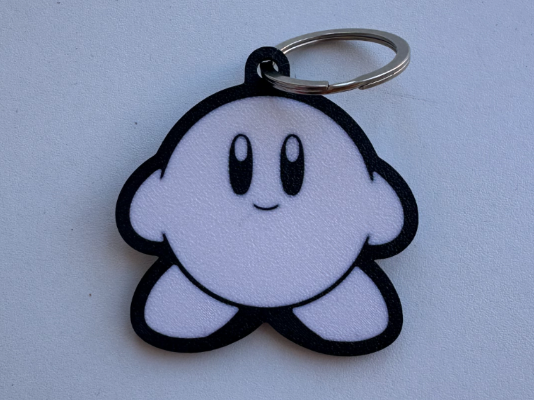 Black and White Kirby Keychain