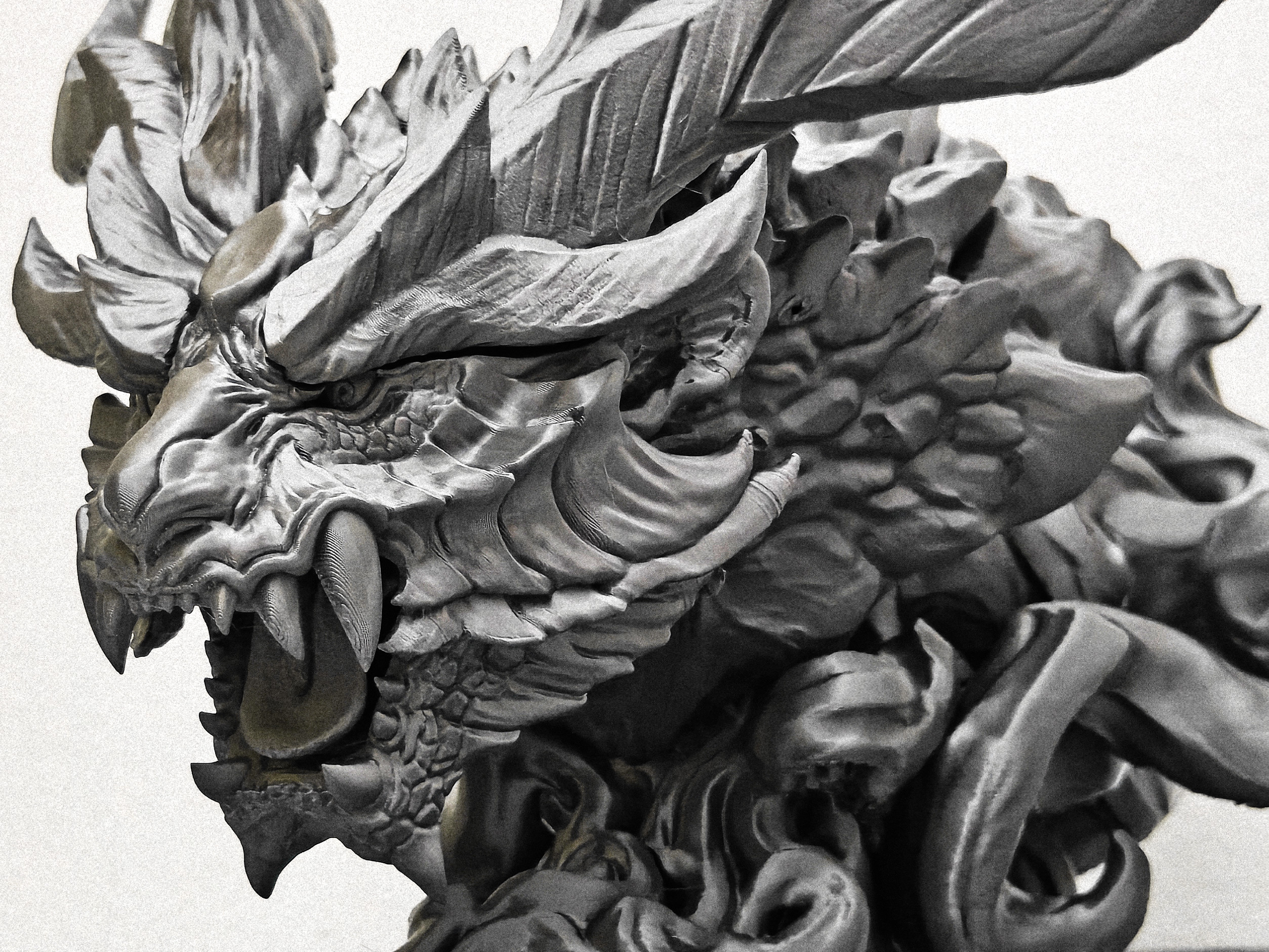 Miniatura 2 do modelo 3D 怪物猎人 祸威祸斗 怨虎龙 头雕