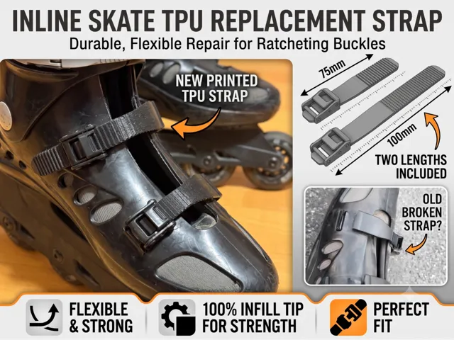 Inline Skate TPU Replacement Strap