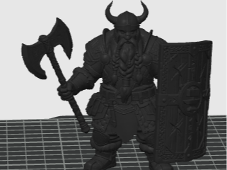 Dwarven Shield Maiden / Defender Miniature