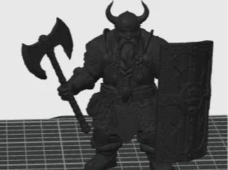 Dwarven Shield Maiden / Defender Miniature