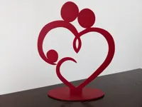 Silhouette famille en forme de cœur — photo 1