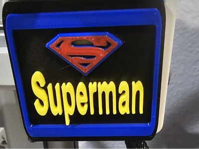 A1 Mini Superman Name Plate