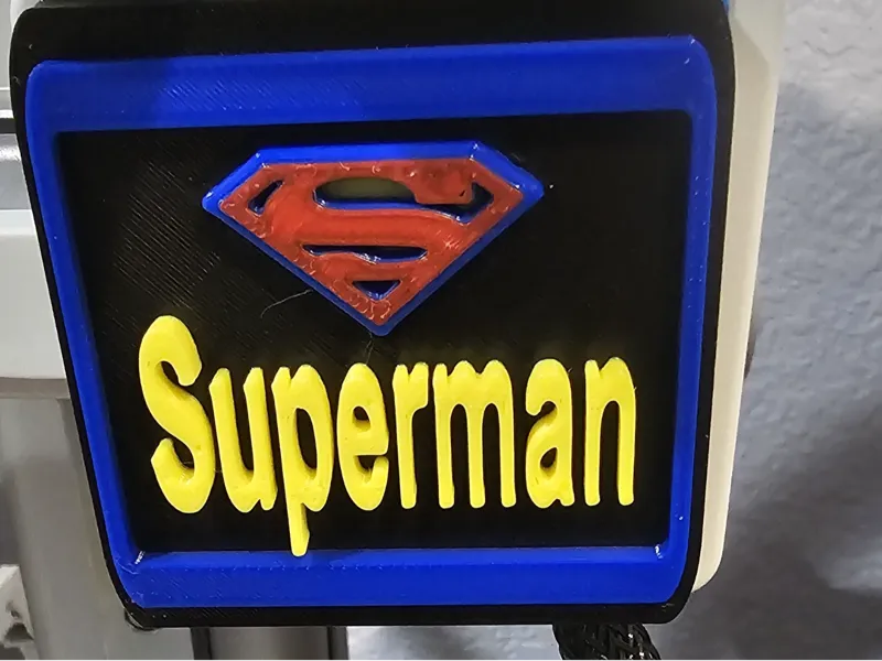 A1 Mini Superman Name Plate