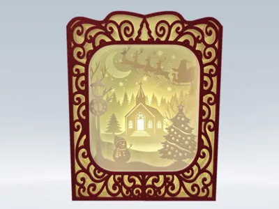 Christmas lamp (Shadowbox/lightbox)