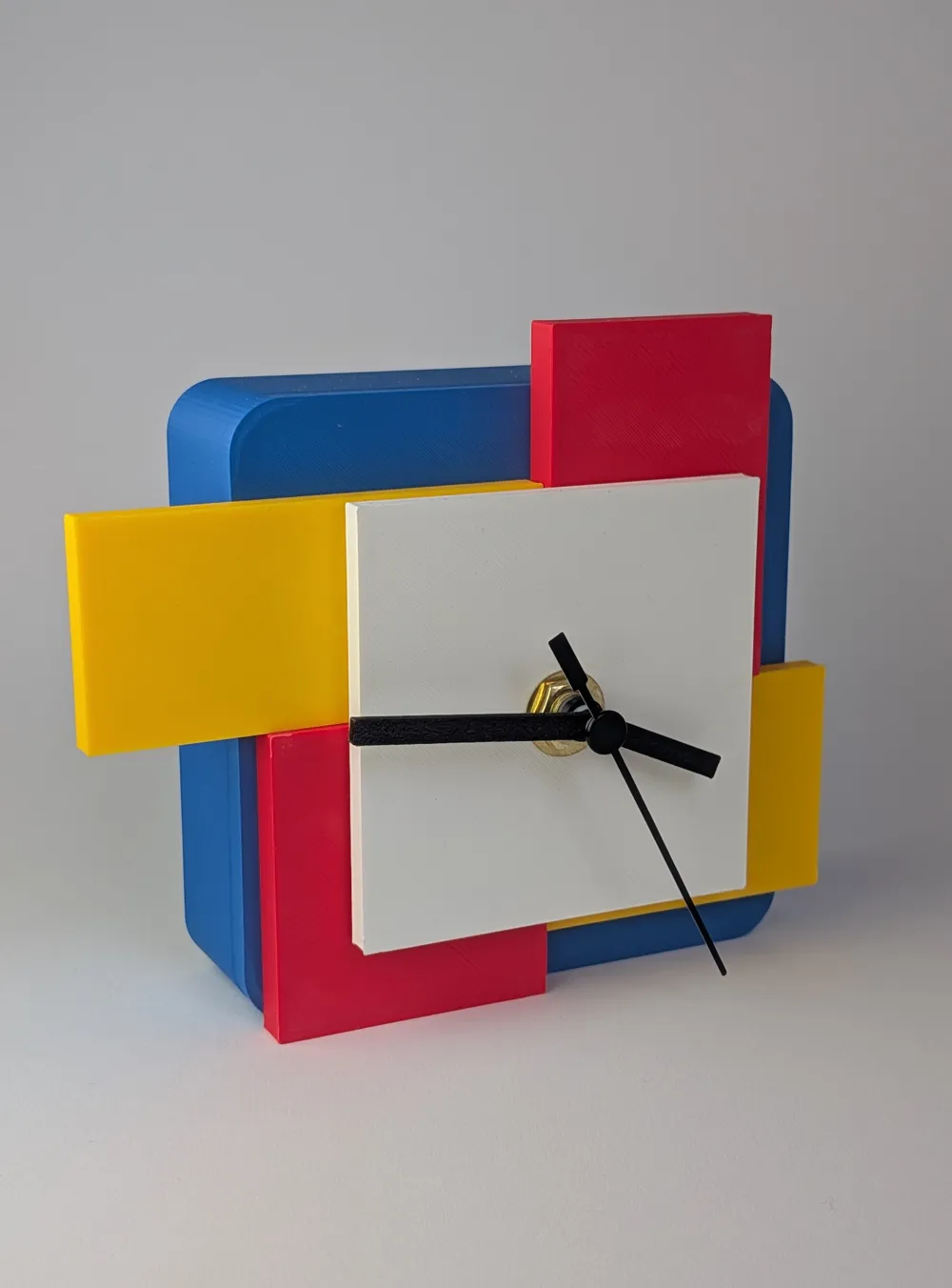 Modern Art Desk Clock - Free 3D Print Model - MakerWorld