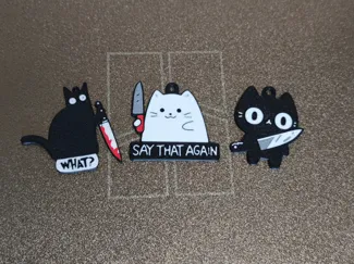 三只小猫 钥匙链