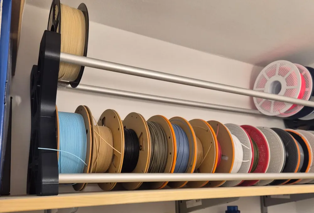 Stackable Filament Sample Display Filament Stand (20x1mm rod version) - Stackable - Free 3D Print Model ...