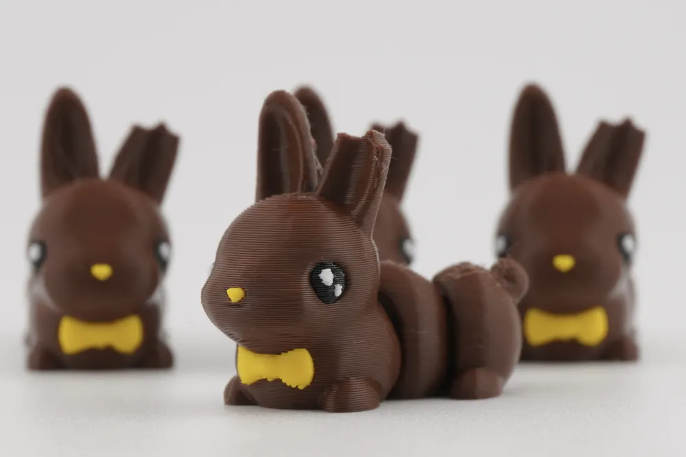 Easter Bunny Flexi - Chocolate Egg Stuffer Toy - Free 3D Print Model ...