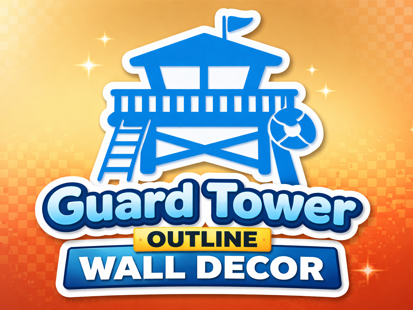 Lifeguard Tower Outline Wall Decor
