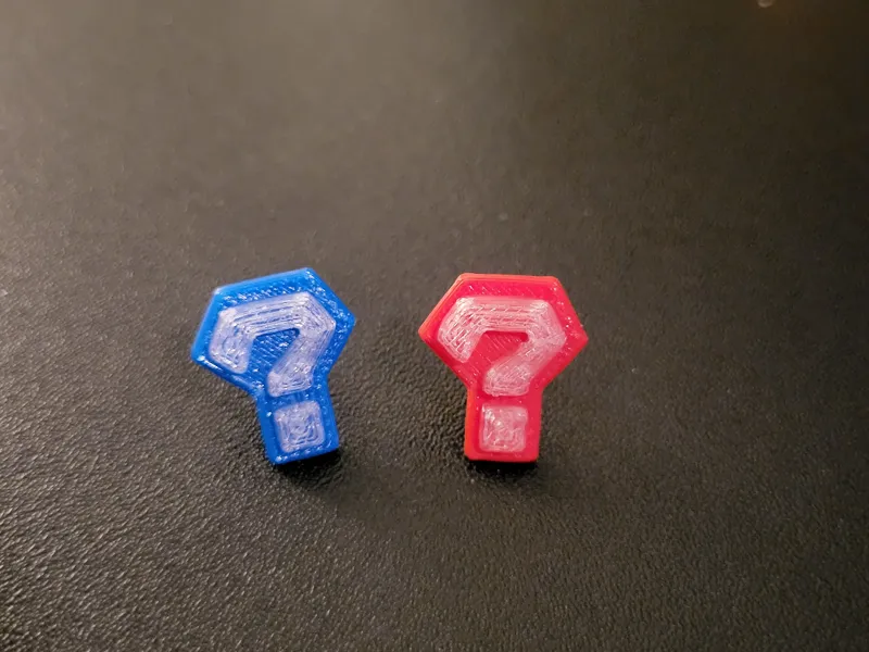 Mariokart Item Box inspired Question Mark Earrings