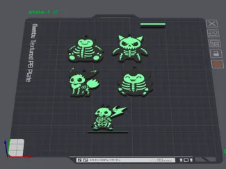 Pokemon Skeleton Keychains