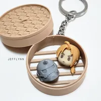 Edward, Alphonse, Dim Sum Steamer Keychain