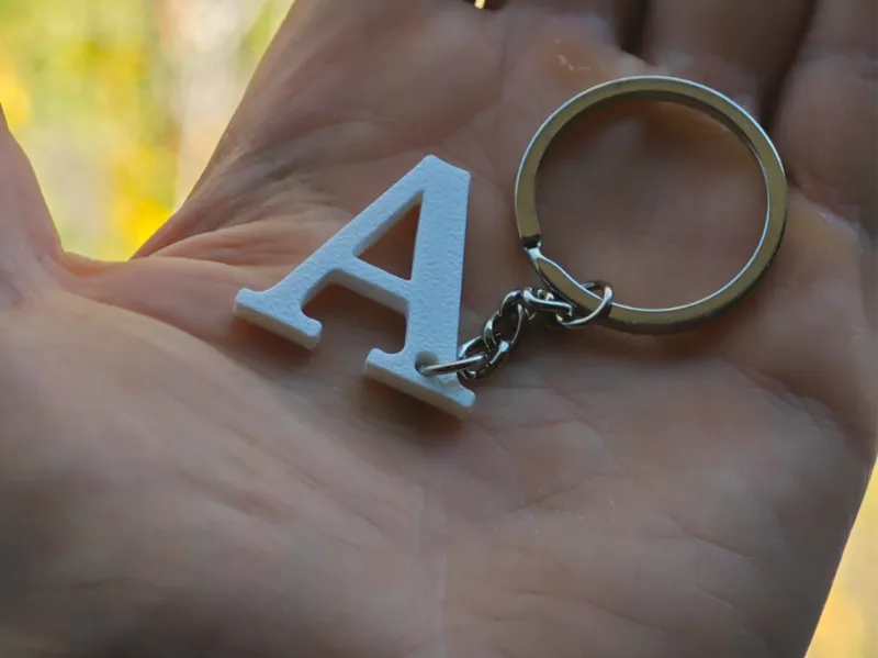 A letter keychain