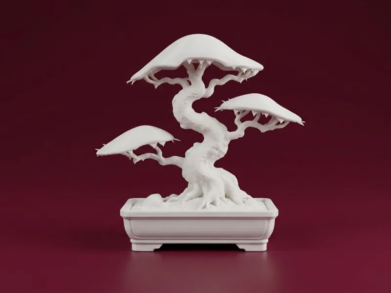Twisted Bonsai Tree in Pot