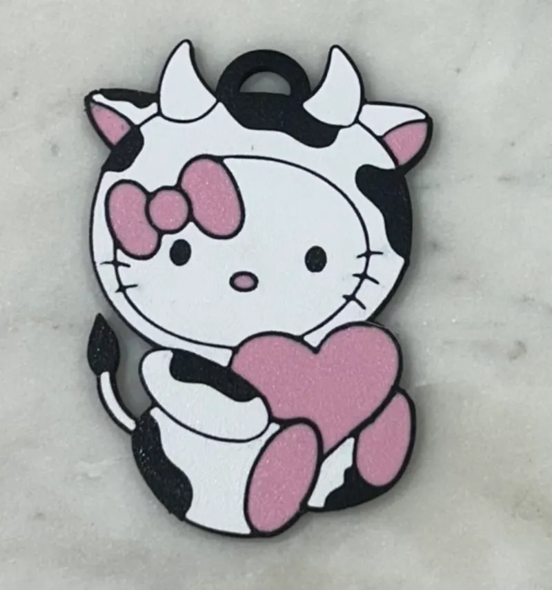 Hello Kitty Cow Keychain