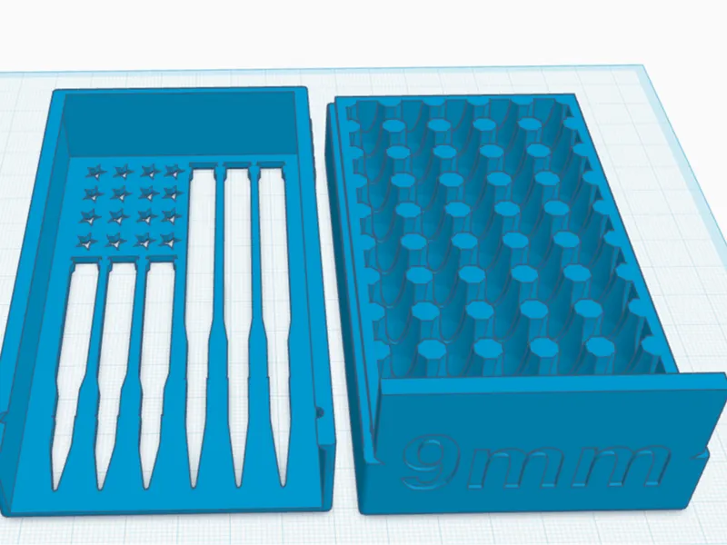 9mm 50 round match box(flag lid)