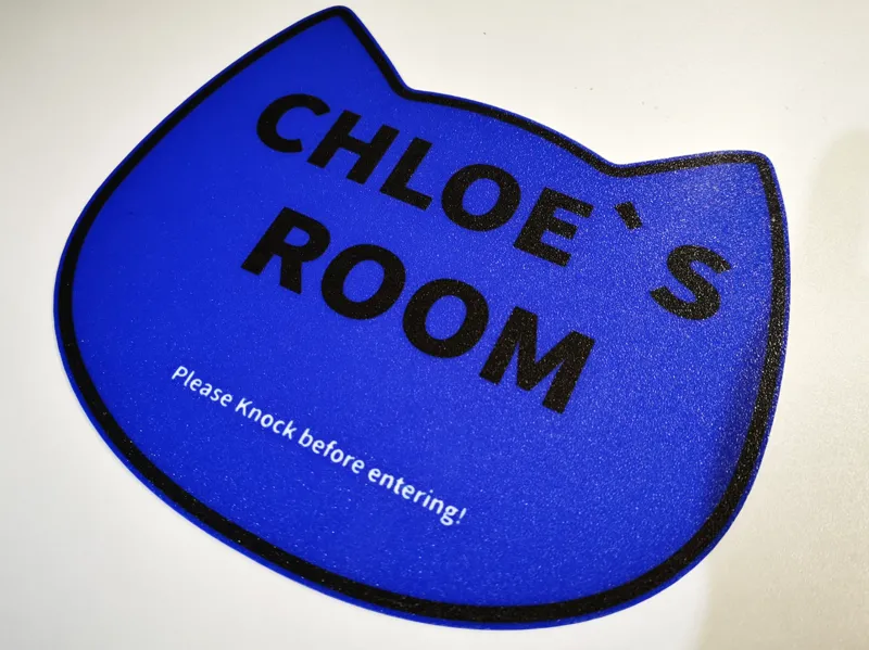 Cat Shaped Door sign for kids