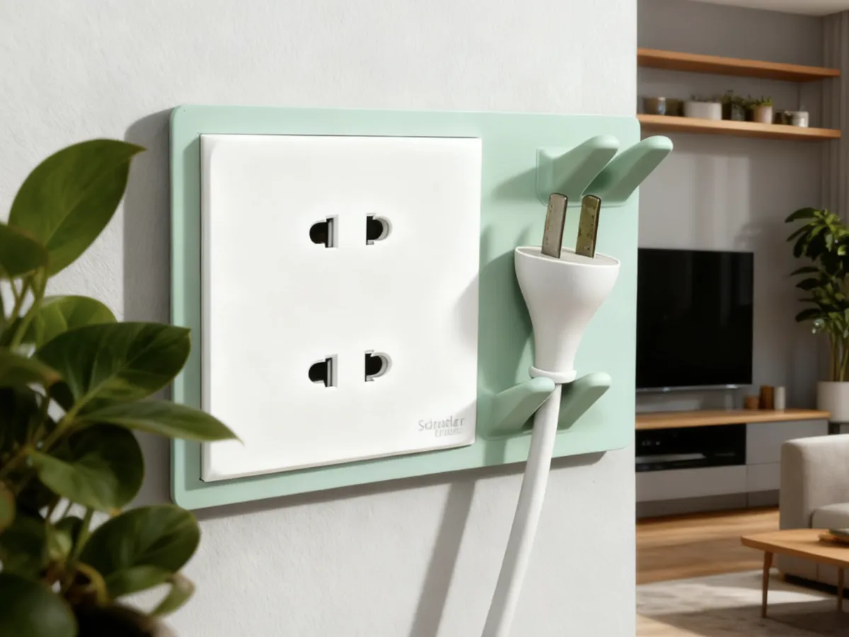 No-Punch Decorative Socket Panel Plug Hook | Plug Storage Artifact ...