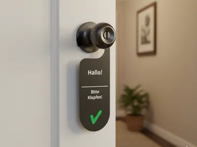 Door Hanger Please Knock