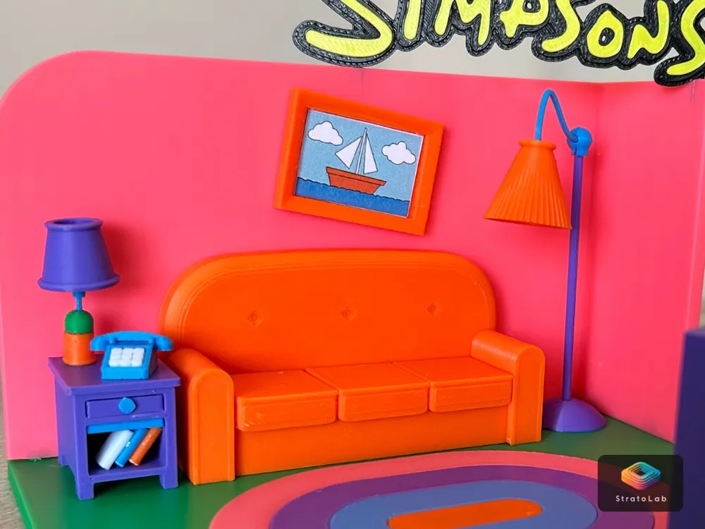 The Simpsons Living Room - Free 3D Print Model - MakerWorld