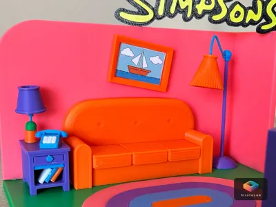 The Simpsons Living Room - Free 3D Print Model - MakerWorld