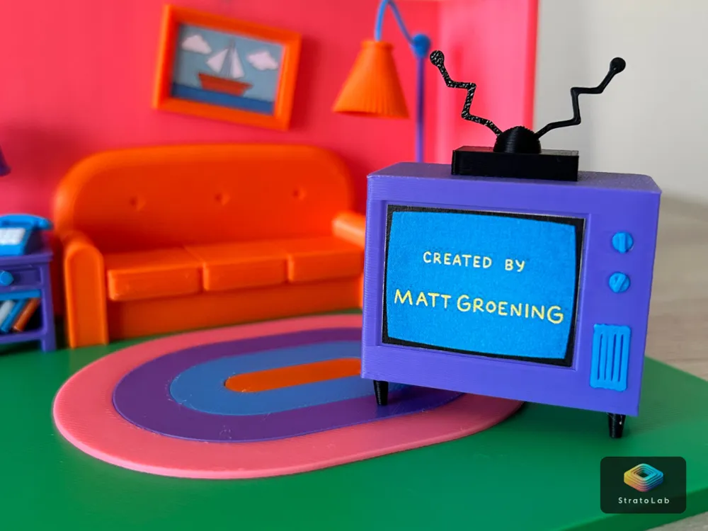 The Simpsons Living Room - Free 3D Print Model - MakerWorld