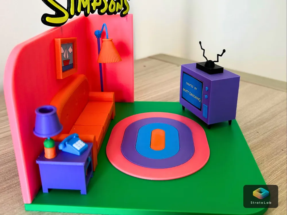 The Simpsons Living Room - Free 3D Print Model - MakerWorld